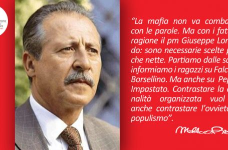 Borsellino, Ricci: “La mafia non va combattuta a parole. Ma con i fatti”
