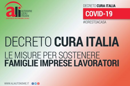 “Cura Italia”: APPROVATO il decreto per salvare l’economia del nostro Paese