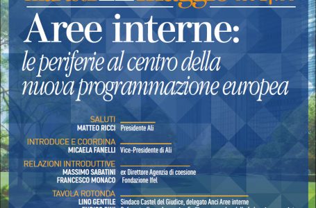 “Aree interne: le periferie al centro della nuova programmazione europea”, nuovo webinar di ALI martedì 11 maggio
