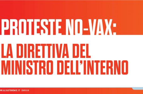 Manifestazioni no-vax, le nuove disposizioni del Ministero dell’Interno