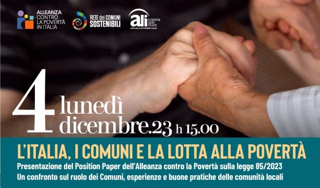 I Comuni contro la povertà. Il webinar promosso dalla Rete dei Comuni Sostenibili, ALI Autonomie Locali Italiane e l’Alleanza contro la povertà