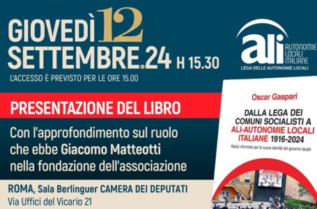 Presentazione del libro “Dalla Lega dei Comuni socialisti a ALI 1916-2024”