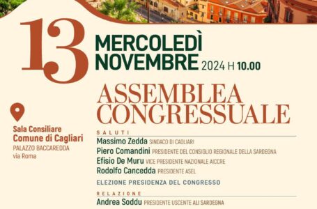 Mercoledì 13 novembre Congresso Ali Sardegna per elezione nuovo Presidente regionale