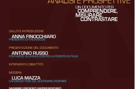 Povertà. L’Alleanza: “in Italia numeri da record, è emergenza sociale strutturale”. Presentati dati e linee di intervento