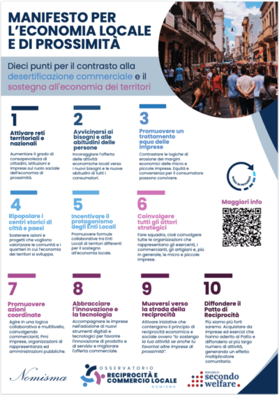 Economia locale. Il Manifesto in dieci punti di Nomisma e Percorsi di Secondo Welfare