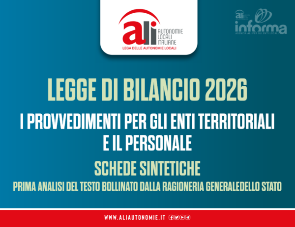 Legge di Bilancio 2026 – Le Schede ALI