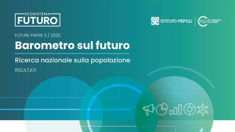 Barometro del Futuro: solo il 22% degli italiani è ottimista sul futuro dell’Italia e solo il 4% crede che la politica guardi al futuro. La ricerca dell’Istituto Piepoli per l’ASviS