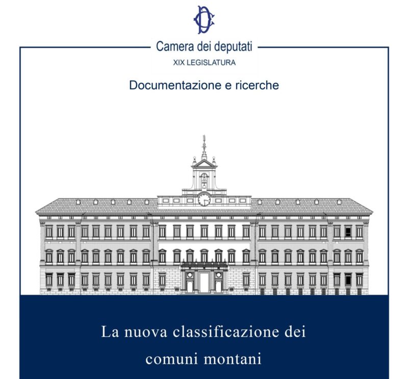 La nuova classificazione dei comuni montani. Il Dossier della Camera dei deputati