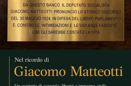 Giacomo Matteotti: una targa commemorativa e il seggio n. 14 dell’Aula della Camera dei deputati riservato alla memoria del martire del fascismo