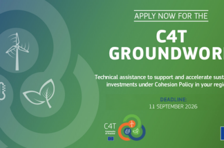 C4T Groundwork, fino all’11 settembre la call europea per l’assistenza tecnica a città e Regioni