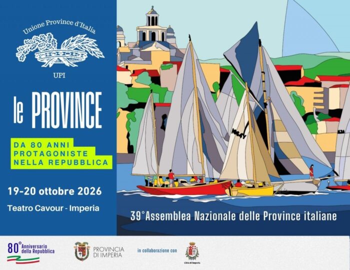 Il 19 e 20 ottobre le Province ad Imperia per l’Assemblea Nazionale. Il Presidente della Repubblica alla cerimonia inaugurale. Il programma